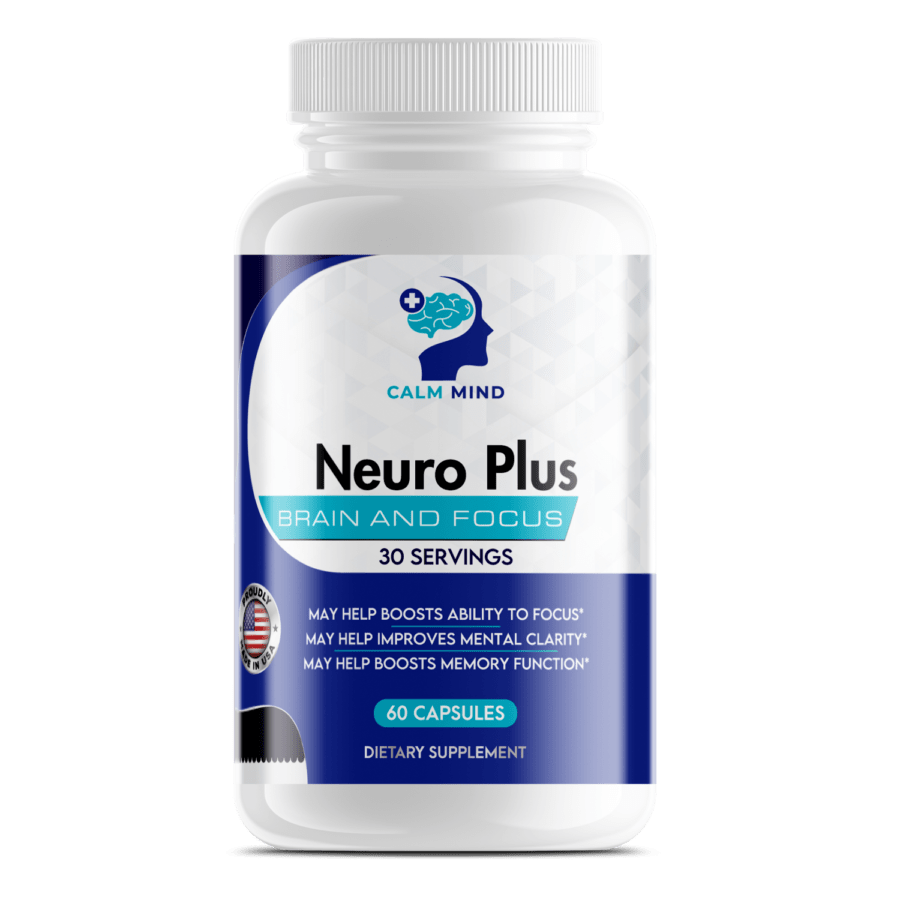 Neuro Plus Brain Health Supplement for Focus and Cognitive Support – Natural Ingredients for Memory, Focus, and Mental Clarity.
