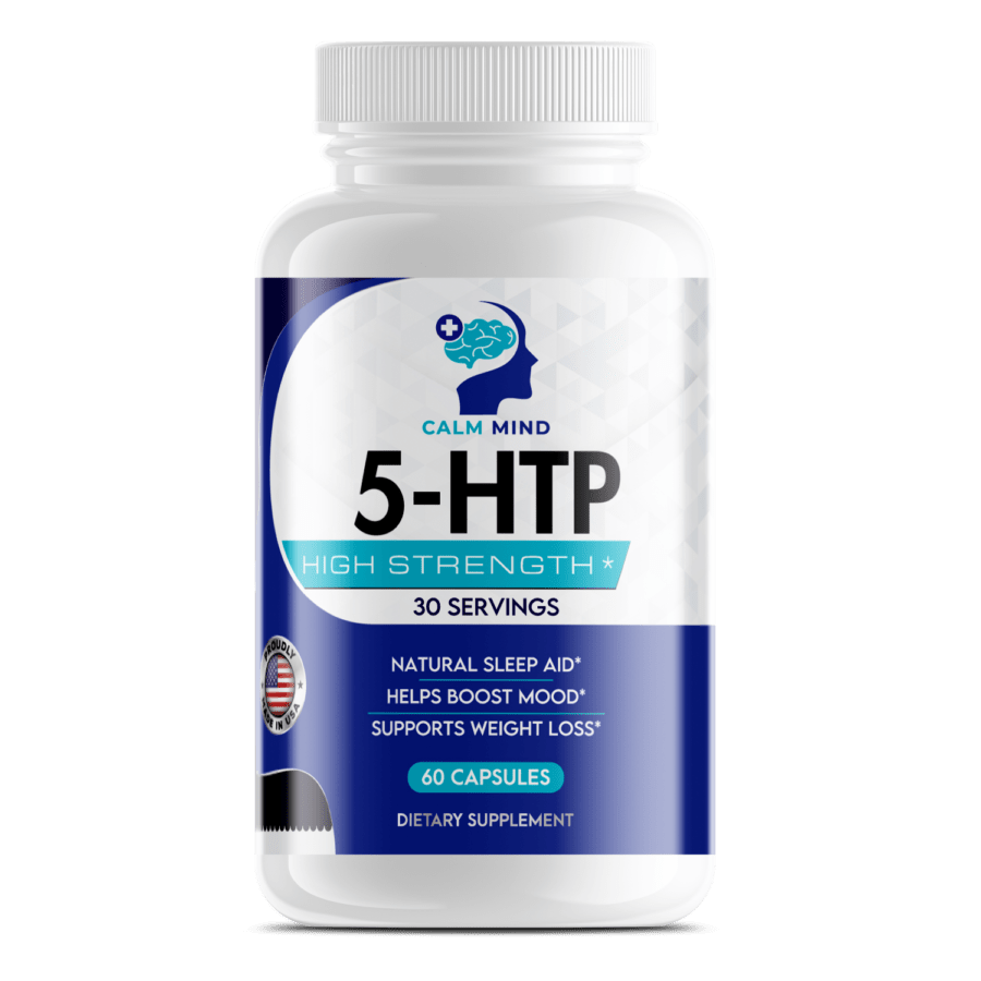 5-HTP Anxiety and Stress Relief Supplement for natural mood support by Calm Mind